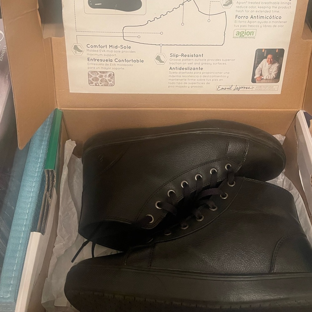 One black Emeril Lagasse footwear.